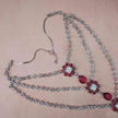 NEETA MULTI LAYERED RUBY RED AD NECKLACE SET