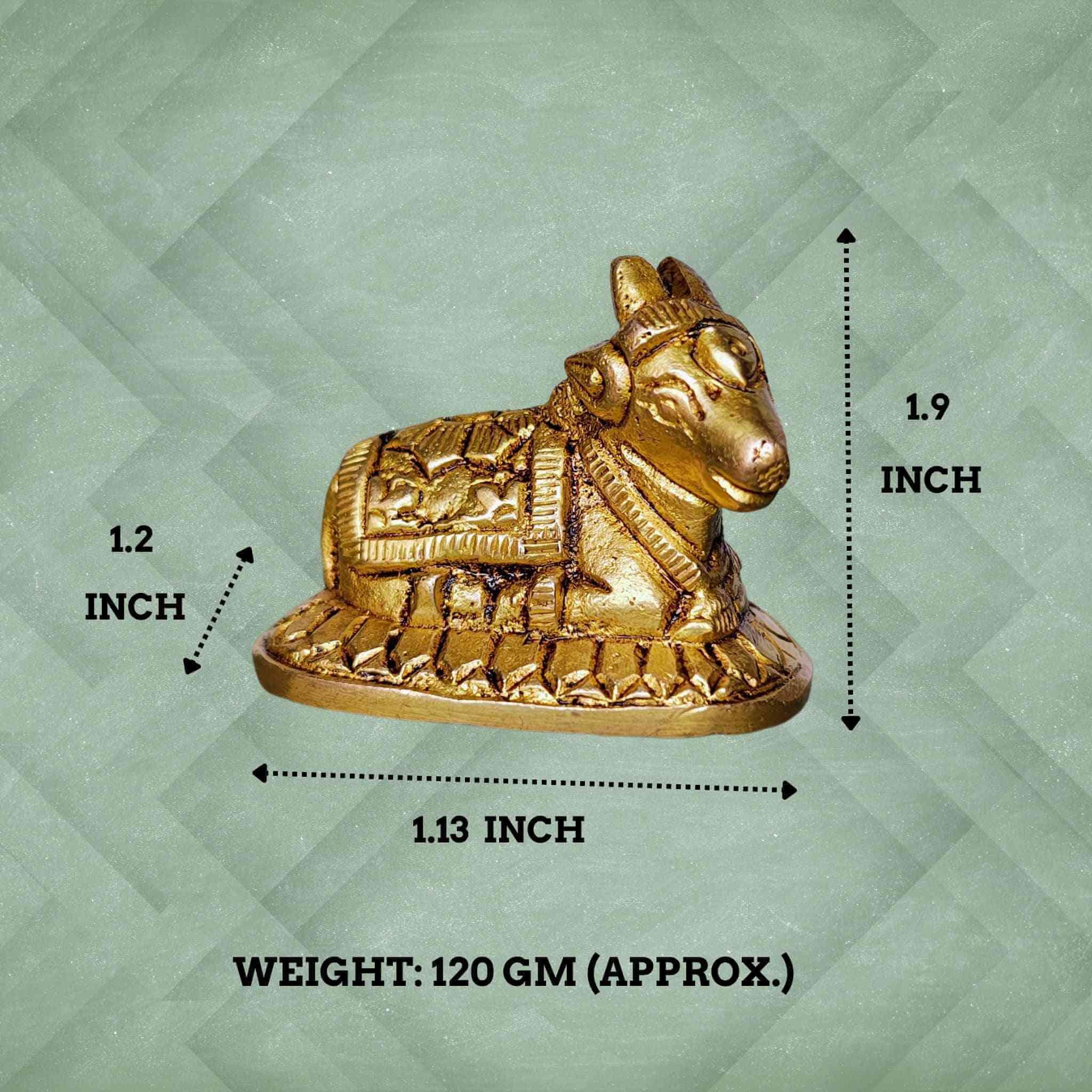Handcrafted Nandi in Pure Brass (Design-A)