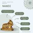 Handcrafted Nandi in Pure Brass (Design-A)