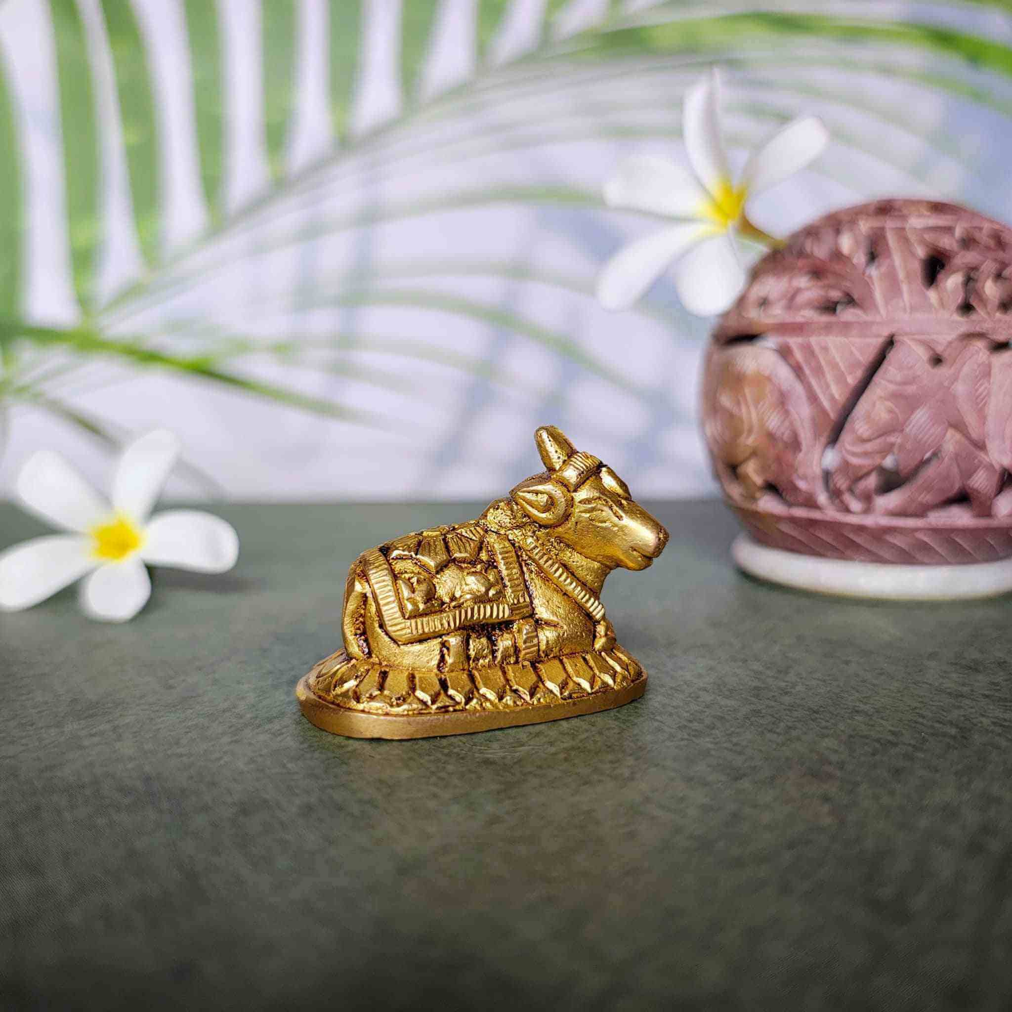 Handcrafted Nandi in Pure Brass (Design-A)