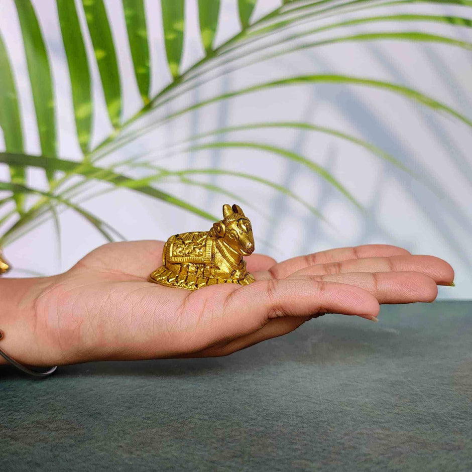 Handcrafted Nandi in Pure Brass (Design-A)