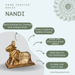 Handcrafted Nandi in Pure Brass (Design-B)