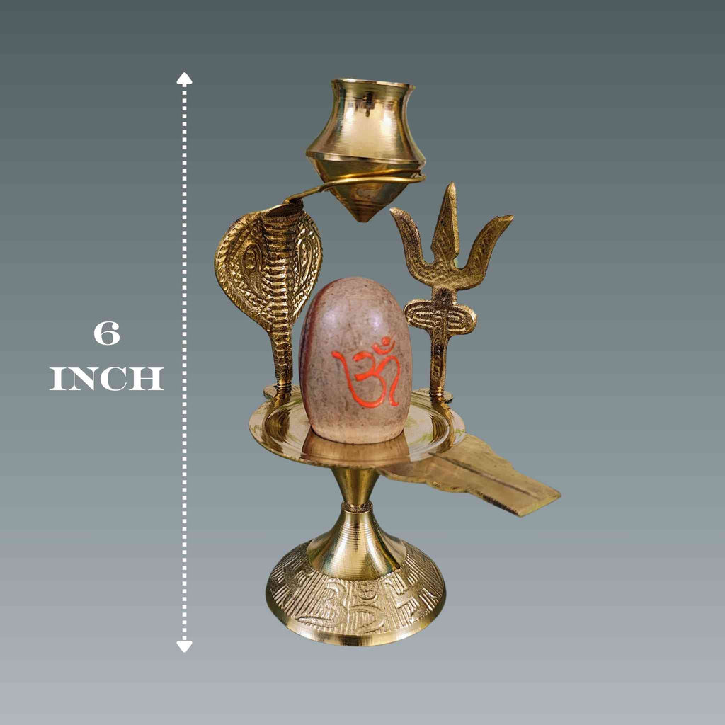 Narmadeshwar Shivling with Jaladhari and Pooja_Samagri - The Sundook
