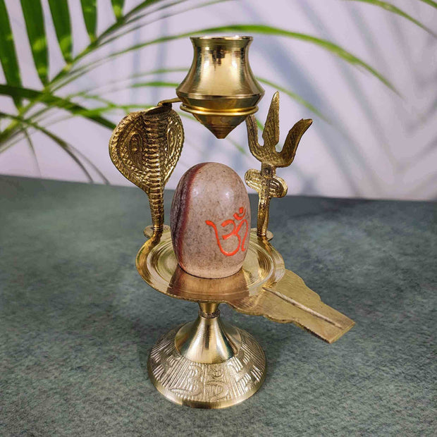 Narmadeshwar Shivling with Jaladhari & Pooja Samagri