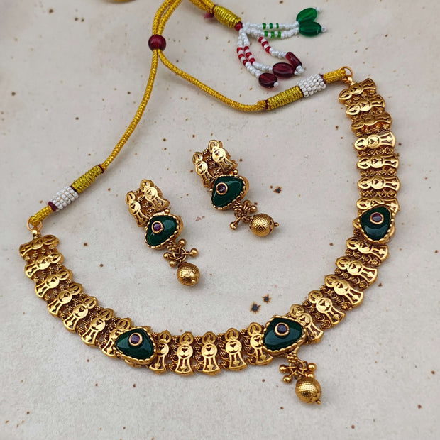 Niyati Gold Plated Heritage Necklace Set