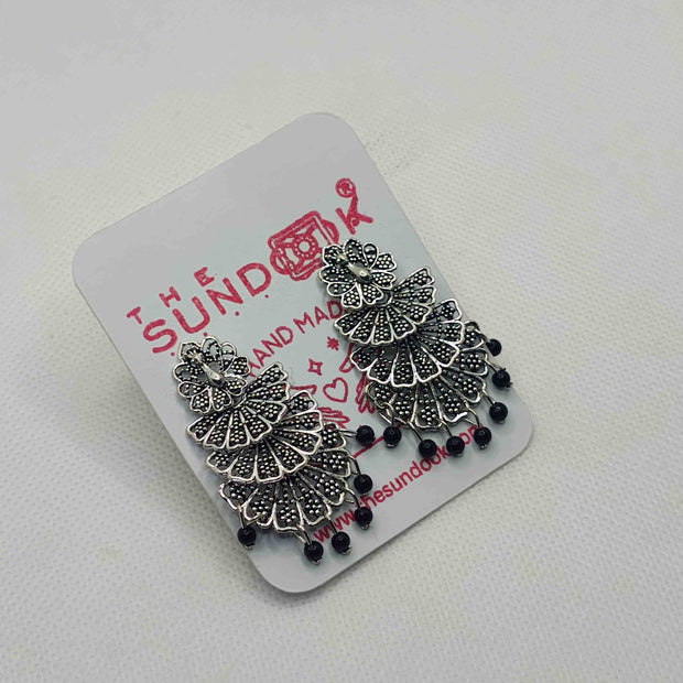 PAKHI SILVER OXIDIZED EARRINGS