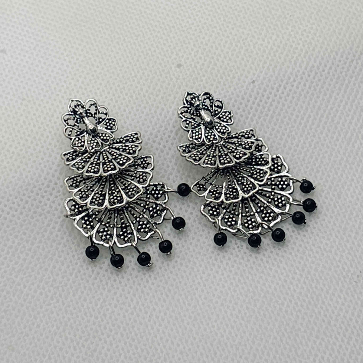 PAKHI SILVER OXIDIZED EARRINGS