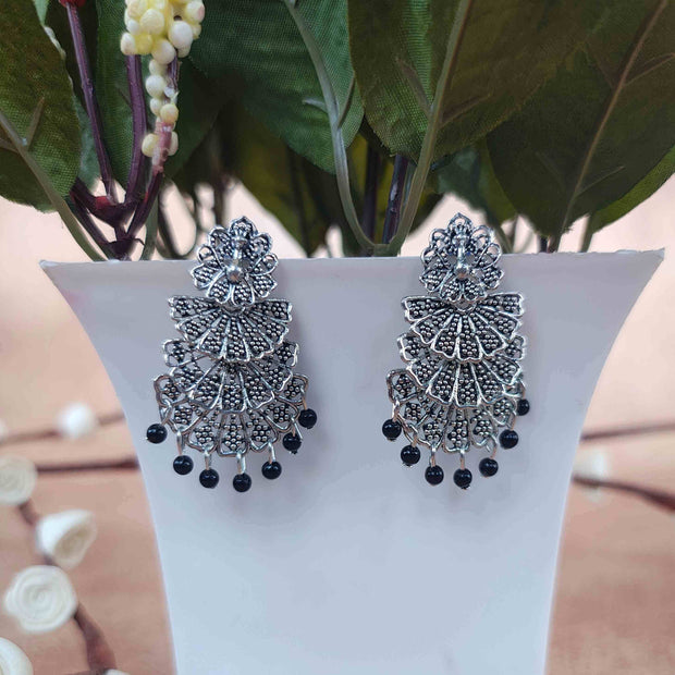 PAKHI SILVER OXIDIZED EARRINGS