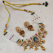 Padma Antique Finish Temple Jewellery Pearl Necklace Set