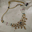 Padma Antique Finish Temple Jewellery Pearl Necklace Set