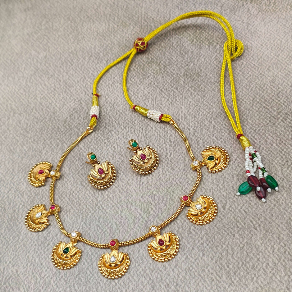 Priyal Gold Plated Heritage Necklace Set