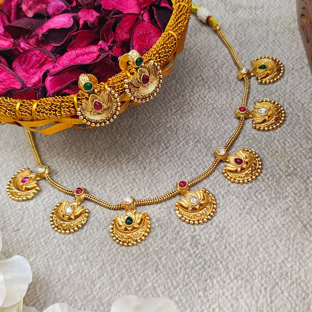 Priyal Gold Plated Heritage Necklace Set