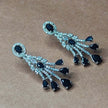 Raha Silver Tone AD Necklace Set - Black