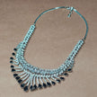 Raha Silver Tone AD Necklace Set - Black