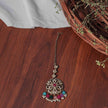 Rasika Multicolor Pearl Gold Enamel Jhumkas with Maang Tikka