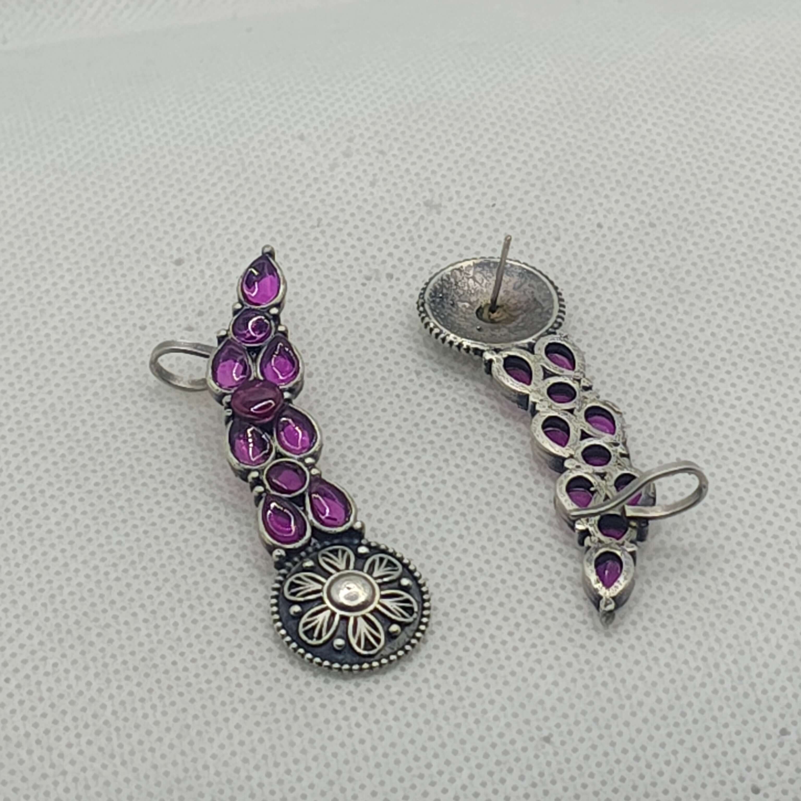 RIDHI SILVER OXIDIZED EARRING EARCUFFS