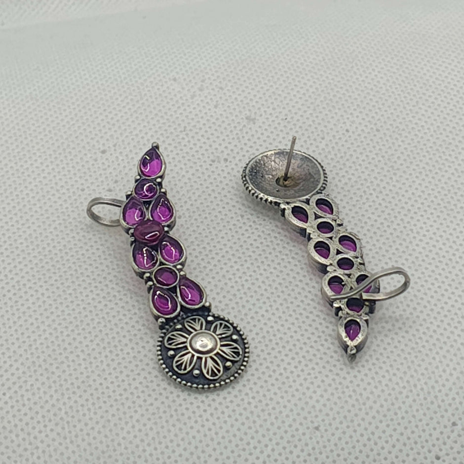 RIDHI SILVER OXIDIZED EARRING EARCUFFS
