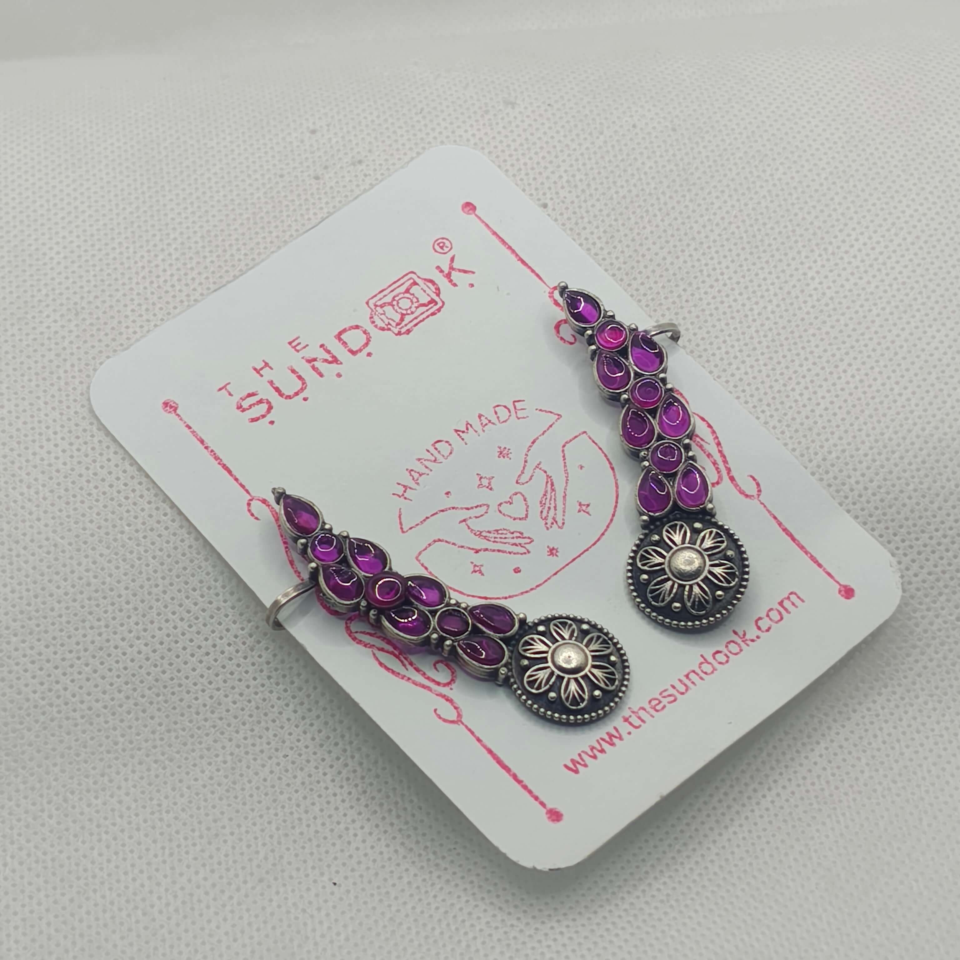 RIDHI SILVER OXIDIZED EARRING EARCUFFS