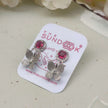 RIVA SILVER PLATED AD EARRINGS - RUBY RED