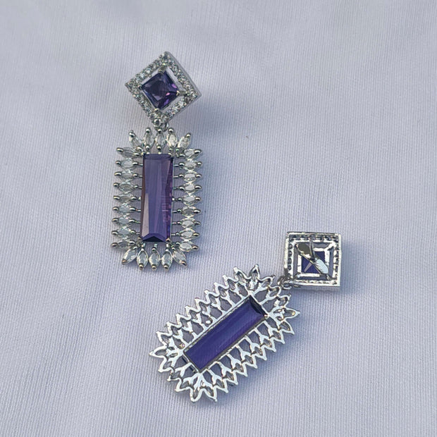 Samaira Silver Plated AD Earrings
