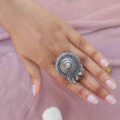 SARYU SILVER OXIDIZED RING