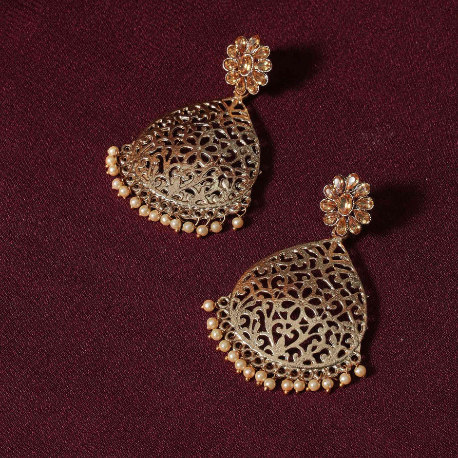 Sharanya Gold Plated Drop Earrings