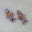 SHREYA SILVER OXIDIZED GHUNGROO CHANDBALI EARRINGS