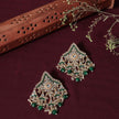 SITARA PEARL & KUNDAN GOLD PLATED CHANDBALI EARRINGS - GREEN