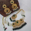 Shravani Traditional Choker With Tikka & Jhumka Earrings - Green