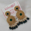 Shravani Traditional Choker With Tikka & Jhumka Earrings - Green