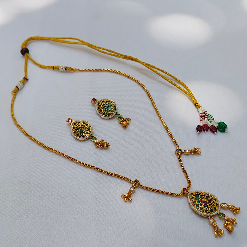 Sneha Ethnic Meenakari Long Necklace Set