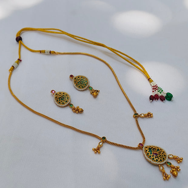 Sneha Ethnic Meenakari Long Necklace Set