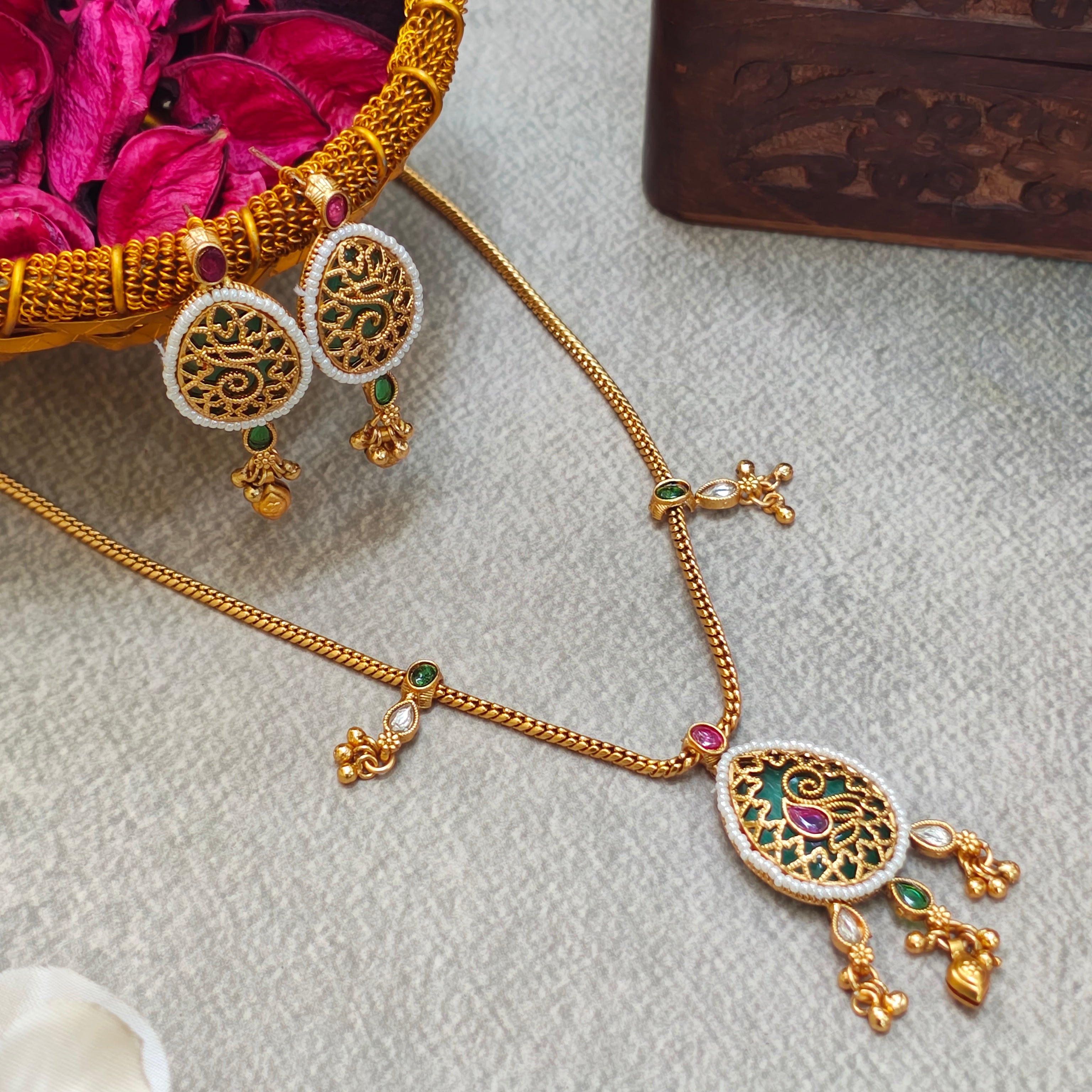 Sneha Ethnic Meenakari Long Necklace Set