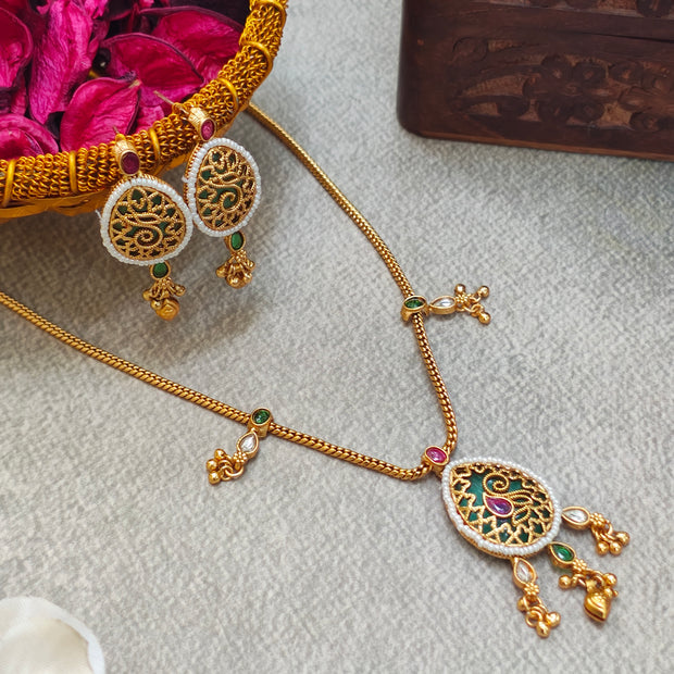 Sneha Ethnic Meenakari Long Necklace Set
