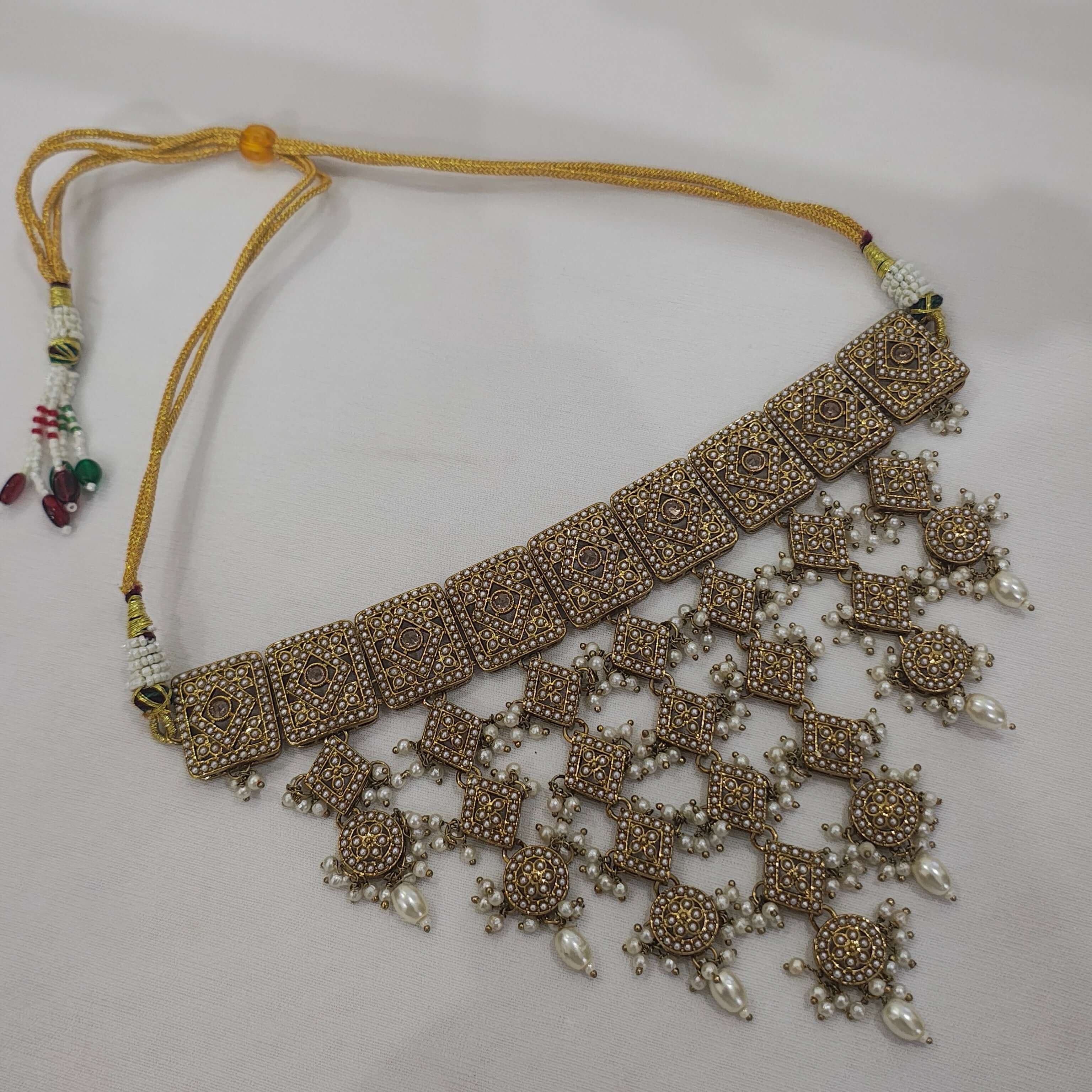 Tapasya Rajwadi Polki Kundan Choker Set