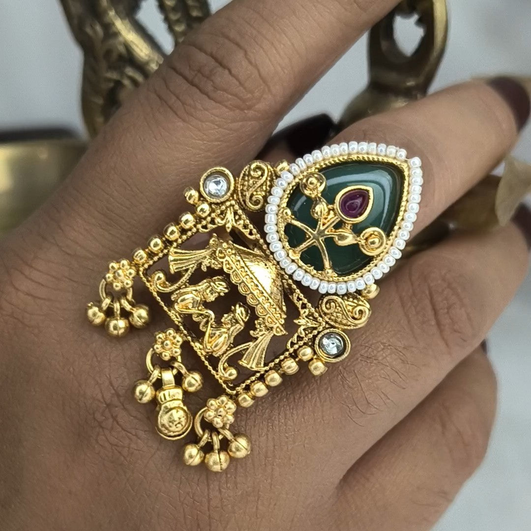 Urvi Gold Plated Heritage Ring
