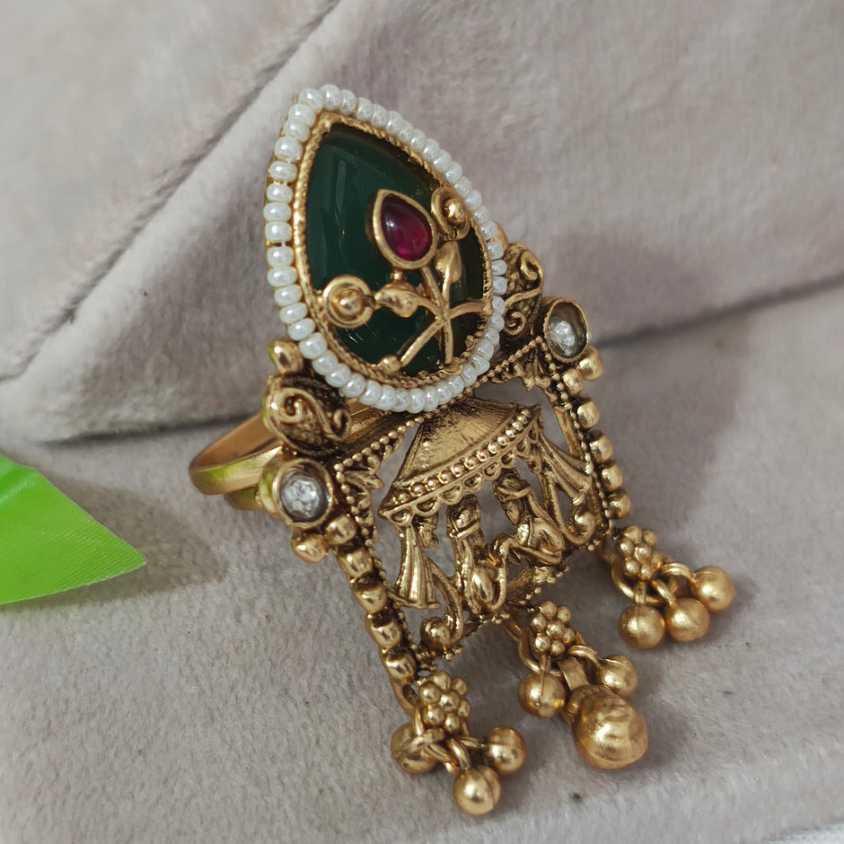 Urvi Gold Plated Heritage Ring