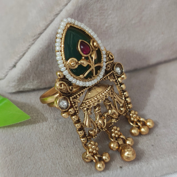 Urvi Gold Plated Heritage Ring