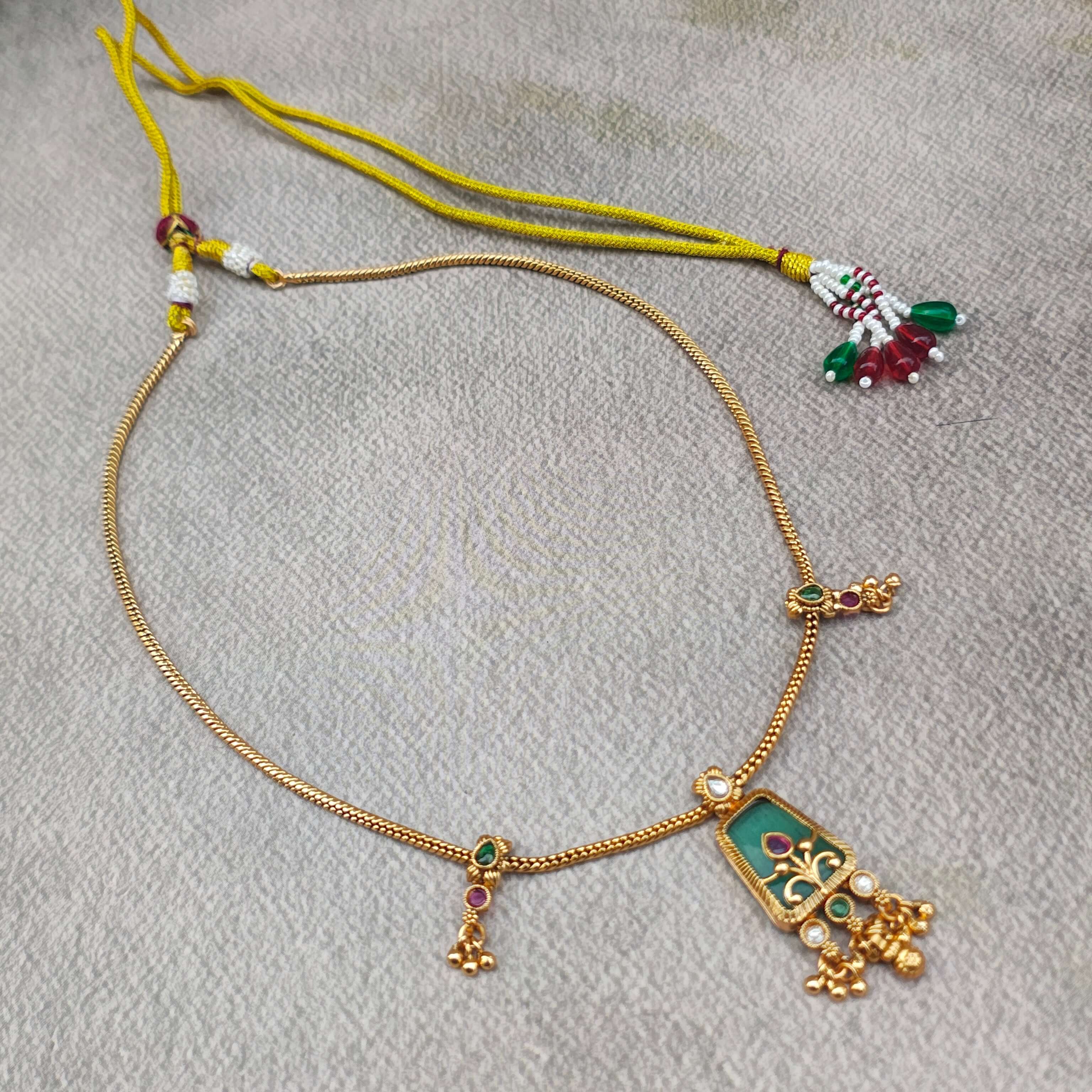 Yukti Gold Plated Heritage Long Necklace Set