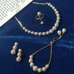 ZIVA AD NECKLACE SET WITH RING AND BRACELET - GOLD PLATED