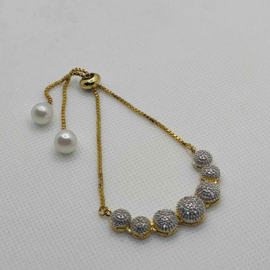 ZIVA AD NECKLACE SET WITH RING AND BRACELET - GOLD PLATED