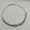 Ziva AD Necklace, Earring with Ring and Bracelet - Silver Plated