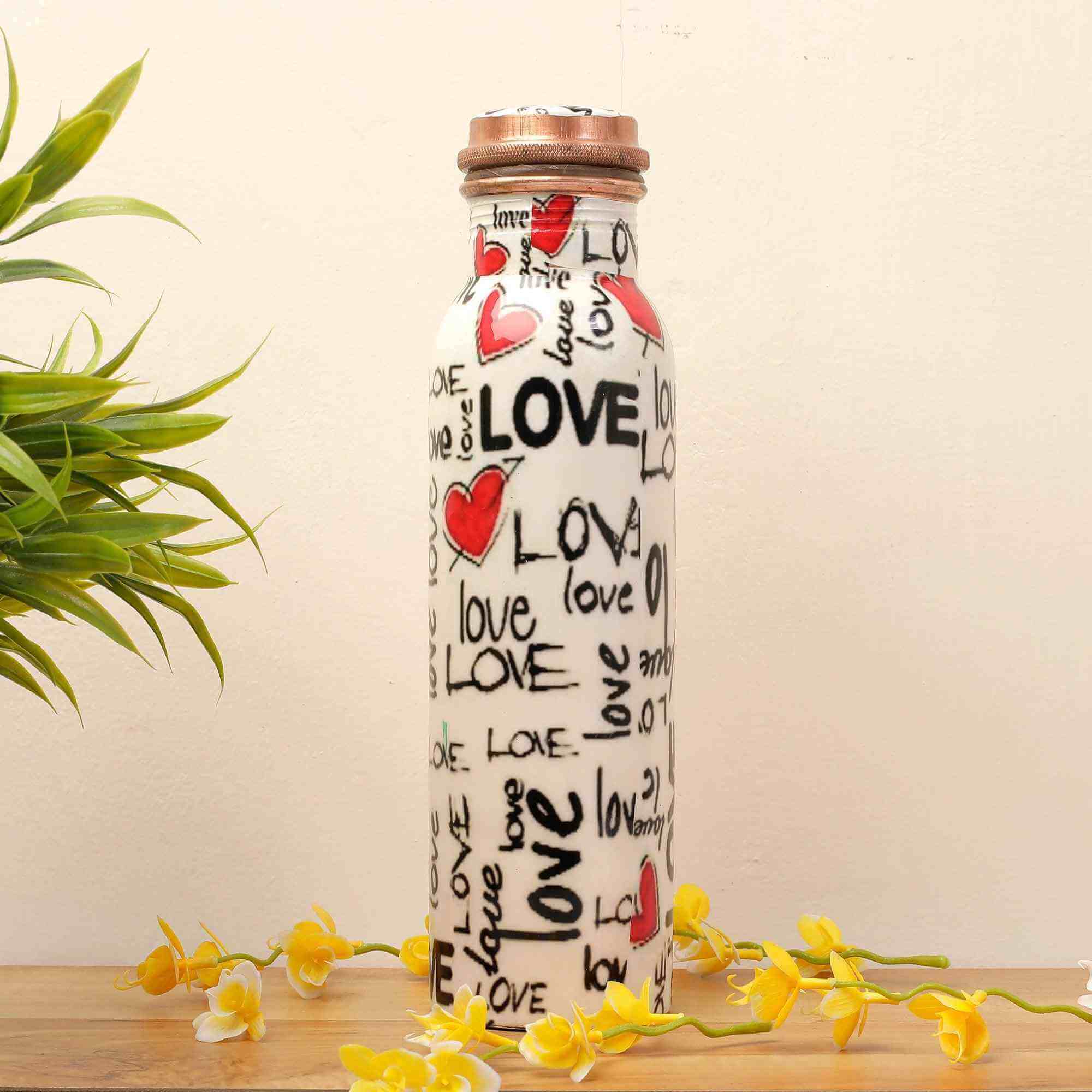 Asymmetric Love Printed Premium Copper Bottle