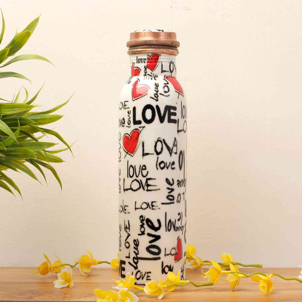 Asymmetric Love Printed Premium Copper Bottle - The Sundook