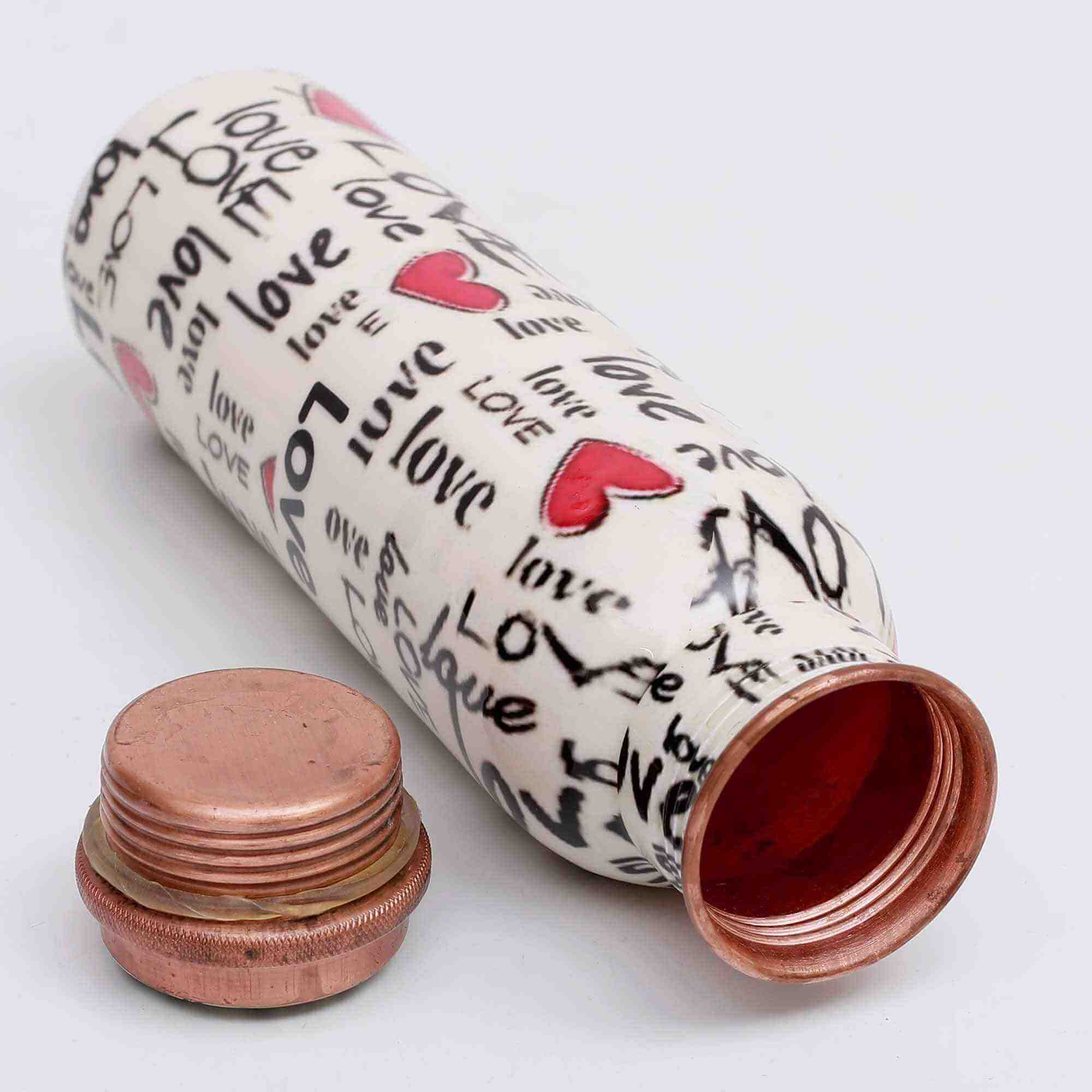 Asymmetric Love Printed Premium Copper Bottle
