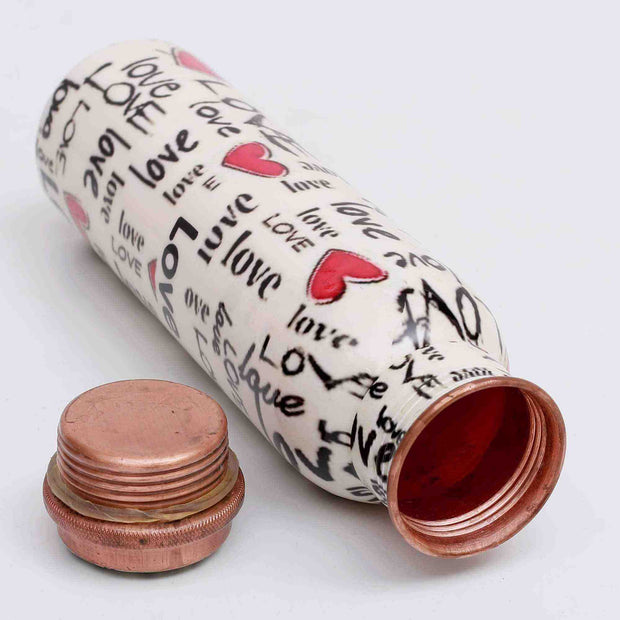 Asymmetric Love Printed Premium Copper Bottle