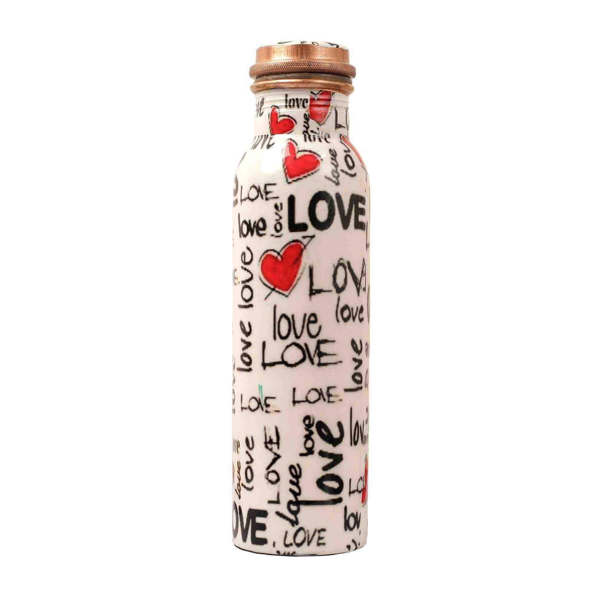 Asymmetric Love Printed Premium Copper Bottle