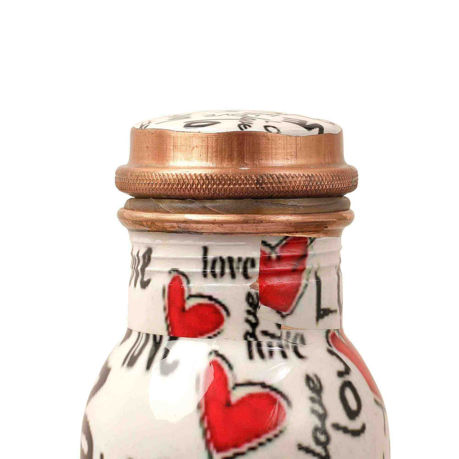 Asymmetric Love Printed Premium Copper Bottle