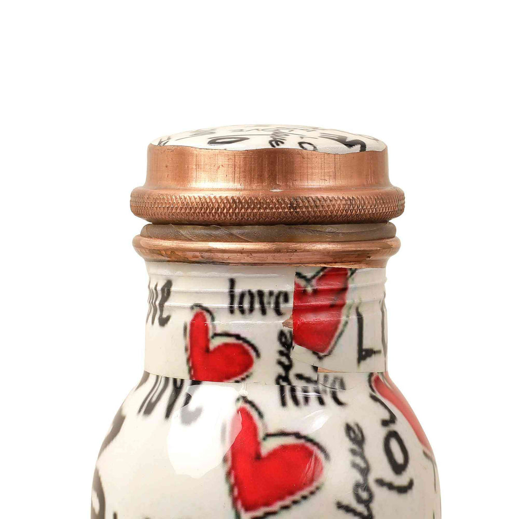 Asymmetric Love Printed Premium Copper Bottle - The Sundook