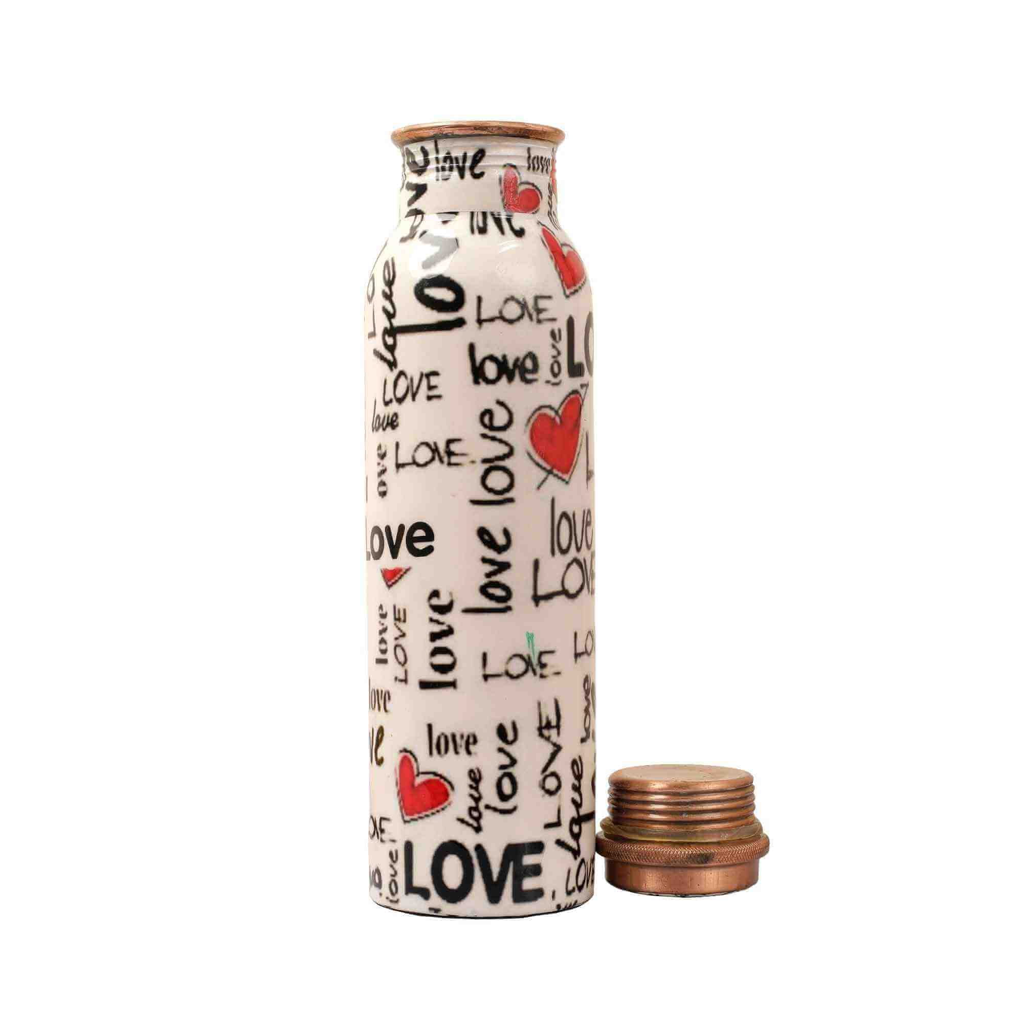 Asymmetric Love Printed Premium Copper Bottle